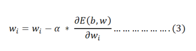 linear regression parameter w