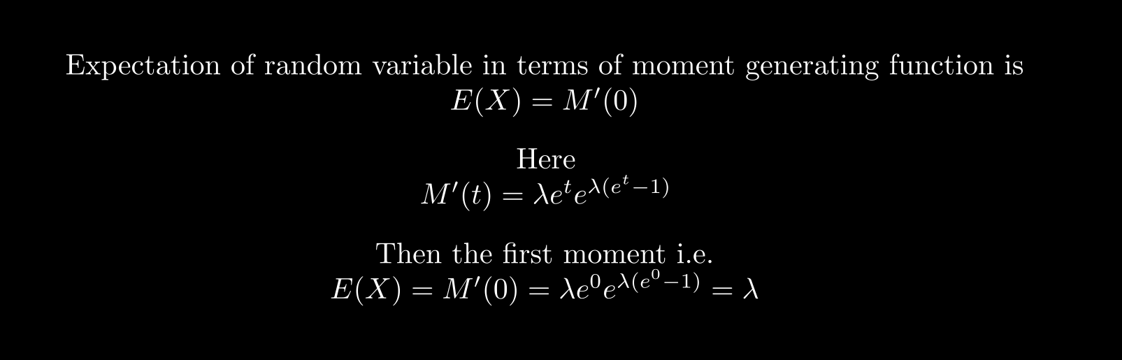 Expectation of Poisson Random Variable