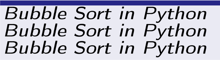 Bubble Sort in Python