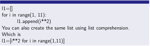 List Comprehension in Python