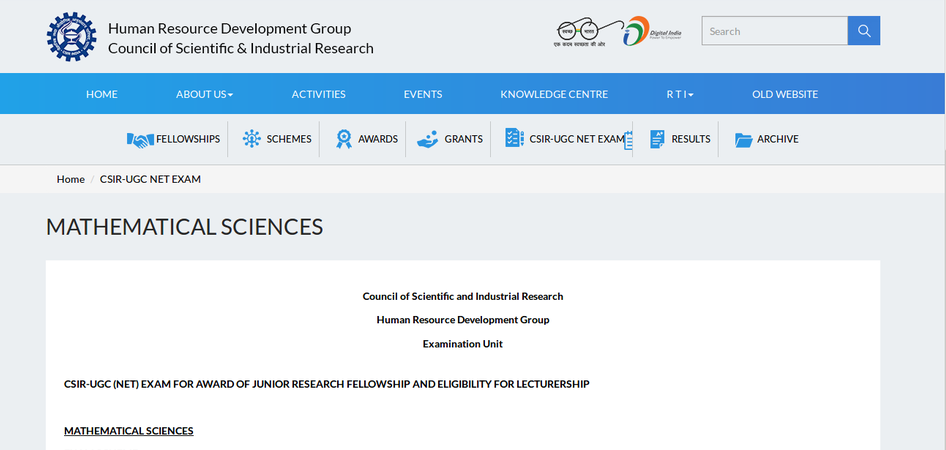 csirnet math syllabus